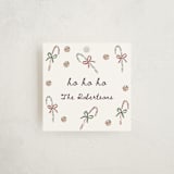 "Peppermint and bows" - Gift Tags in Cabernet by Hanna Symonovych - Front