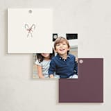 "Peppermint and bows" - Gift Tags in Cabernet by Hanna Symonovych - Back Designs