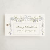 "Drape Ribbon" - Gift Tags in Icy Blue by Everett Paper Goods - Front