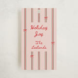 "Bow Stripes" - Gift Tags in Blush by Lauren Chism - Front