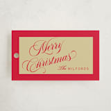 "Holiday Cheer" - Gift Tags in Crimson by Jen Ramsey - Front