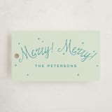 "Bon Bon" - Gift Tags in Turquoise by Megan Davis - Front