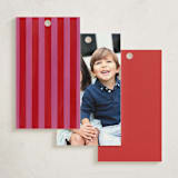 "Birthday Stripes" - Gift Tags in Cherry by Ani Somi - Back Designs
