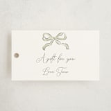 "Bow (add-on)" - Gift Tags in Pistachio by Helena Vitto - Front