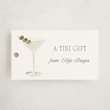 "Martini (add-on)" - Gift Tags in Olive by Baumbirdy - Front