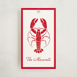 "lobster" - Gift Tags in Peppermint by Pippa Shaw - Front