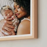"11x14 Float Mount Natural Framed Photo" - Float Mounted Framed Photo in Natural Frame by Minted - Frame Detail