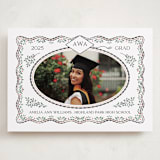 "Ivy Grad" - Graduation Announcements in Linen by Paper Sun Studio - Front