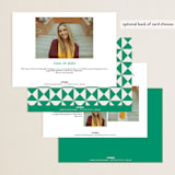 "School Color Duo" - Graduation Announcements in Grass by Jackie Crawford - Back of Card Options