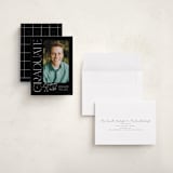 "Distinguished" - Graduation Announcements in Eclipse by Everett Paper Goods - Assembled