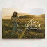 "Classic Allure" - Graduation Announcements in Cotton by Oscar and Emma - Karly Depew - Front