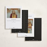 "Shiny year" - Graduation Announcements in Noir by Creo Study - Back of Card Options