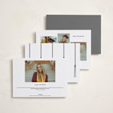 "Tassel Framed" - Graduation Announcements in Charcoal by AK Graphics - Back of Card Options