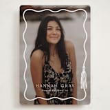 "Tassel Scallop" - Graduation Announcements in Snow by Susan Zinader - Front