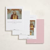 "Ribbon Frame" - Graduation Announcements in Blush by Itsy Belle Studio - Back of Card Options