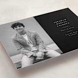 "Distinguished" - Graduation Announcements in Noir by Meggy Masters - Detail