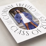 "Well Rounded" - Graduation Announcements in Classic White by Cindy Reynolds - Detail