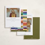 "Colorful Scallop" - Graduation Announcements in Olive by Sierra Lee - Back of Card Options
