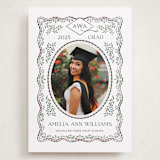 "Ivy Grad" - Graduation Announcements in Linen by Paper Sun Studio - Front