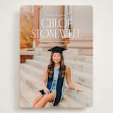 "Modern Serif" - Graduation Announcements in Snow by Ellen Schlegelmilch - Front