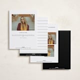 "Trim Edges" - Graduation Announcements in Pearl by David Michuki - Back of Card Options