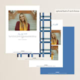 "Wide Frame" - Graduation Announcements in Ocean by Kelly Watkins - Back of Card Options
