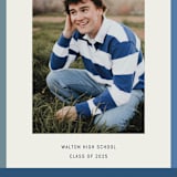 "Wide Frame" - Graduation Announcements in Ocean by Kelly Watkins - Detail