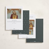 "With a flourish" - Graduation Announcements in Salt by Lea Delaveris - Back of Card Options