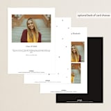"Tassel turned, diploma earned" - Graduation Announcements in Noir by Abbigail Lim - Back of Card Options