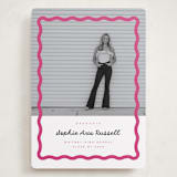 "wavy border" - Graduation Announcements in Bubblegum by Emily Sabol Goss - Front
