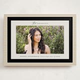 "Modern striped frame" - Graduation Announcements in Noir by Jackie Crawford - Front