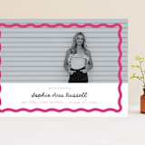 "wavy border" - Graduation Announcements in Bubblegum by Emily Sabol Goss - Front