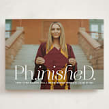 "Ph.inisheD." - Graduation Announcements in Cloud by Heather Schertzer - Front