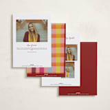 "Rainbow plaid" - Graduation Announcements in Ruby by Kat Roberts - Back of Card Options