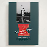 "Varsity Initial" - Graduation Announcements in Forest by Leia Matt - Front