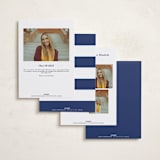 "Bold Headline" - Graduation Announcements in Midnight by Emily Sabol Goss - Back of Card Options