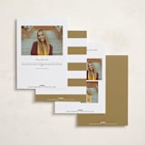 "Modern Grid" - Graduation Announcements in Golden by Erica Krystek - Back of Card Options