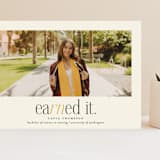 "Earned It" - Graduation Announcements in Marigold by Louise Kay - Front