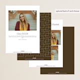 "Simply" - Graduation Announcements in Chocolate by Lisa Assenmacher - Back of Card Options