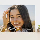 "Swooping" - Graduation Announcements in Cotton by Carmia Jordaan - Front