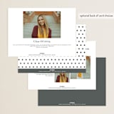 "Swooping" - Graduation Announcements in Cotton by Carmia Jordaan - Back of Card Options