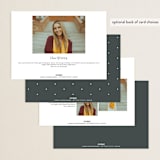 "With a flourish" - Graduation Announcements in Salt by Lea Delaveris - Back of Card Options
