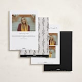 "Celebratory Frame" - Graduation Announcements in Linen by Ana de Sousa - Back of Card Options