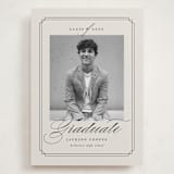 "Refined Grad" - Graduation Announcements in Taupe by Ashley Iwafuchi - Front