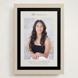 "Modern striped frame" - Graduation Announcements in Noir by Jackie Crawford - Front