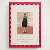 "Decorative Frame" - Graduation Announcements in Crimson by Baumbirdy - Front