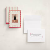 "Decorative Frame" - Graduation Announcements in Crimson by Baumbirdy - Assembled