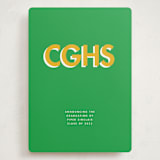 "Bold Initials" - Graduation Announcements in Grass by mo kelley - Front