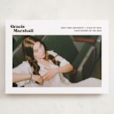 "Vinyl" - Graduation Announcements in Espresso by Megan Davis - Front