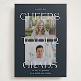 "Double the cheers" - Graduation Announcements in Nightsky by Pati Cascino - Front
